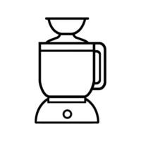 Blender with a white background. The blender is a simple design with a black outline vector