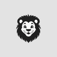 Lion with a big smile on its face. The lion is smiling and looking at the camera vector