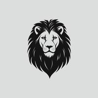 Lion with a mane and a fierce look on its face. The lion is the main focus of the image vector