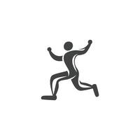 A man running in a straight line vector