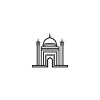 White building with a dome on top. It is a mosque. The building is very tall vector