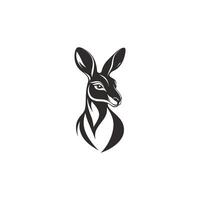 Stylized black and white drawing of a rabbit with a letter S on its head vector
