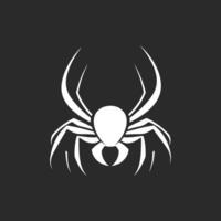 Spider icon on black background vector