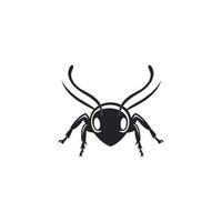 A black and white logo of a bug vector