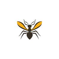 A black and yellow insect logo vector