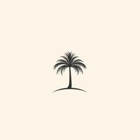 A palm tree logo on a white background vector
