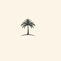 A palm tree logo on a white background vector