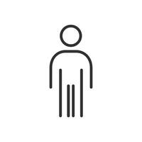 Man is standing in front of a white background. The man is wearing a black shirt and black pants vector