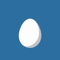 Minimalist Design of Egg on Blue Background for Creative Uses vector