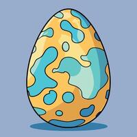 Vibrant Colorful Egg with Unique Patterns in Bright Design vector