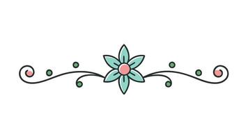 Floral Heading Ornament Elements Design Elegant and Creative Projects vector