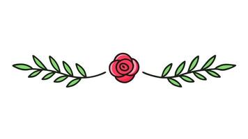 Floral Heading Ornament Elements Design Illustration vector