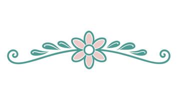 Decorative Floral Heading Element Design for Versatile Use vector