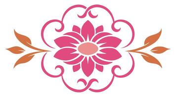 Elegant Floral Ornament Elements Design Header and Decorations vector