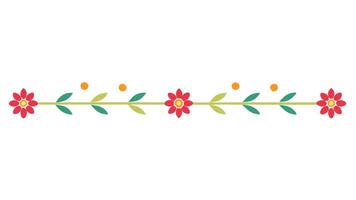 Minimalistic Floral Underline Design Element vector