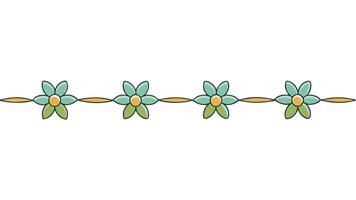 Minimalistic Floral Underline Design with Botanical vector
