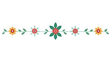Thin Floral Underline Elements Design for Elegant Templates vector