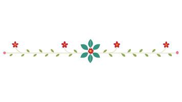 Minimalistic Floral Underline Design with Botanical Element vector