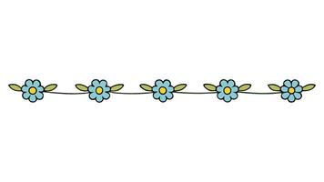 Thin Floral Underline Elements Design for Minimal and Elegant Templates vector