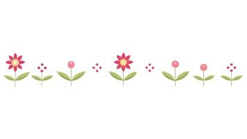 Thin Floral Underline Elements Design Minimal Elegant Template vector