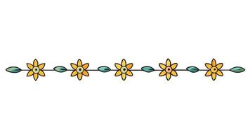 Thin Floral Underline Elements Design Minimal and Elegant Templates vector