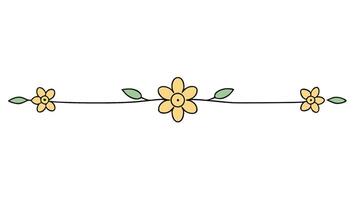 Minimalistic Floral Underline Design with Botanical Elements vector