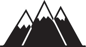 Tree mountain with the top with ice vector