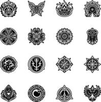 Angelic trumpet symbol icon in solid style vector
