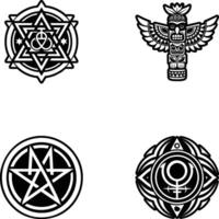 Alchemy symbol icon in glyph style vector