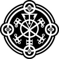 Hierophant keys icon in glyph style vector