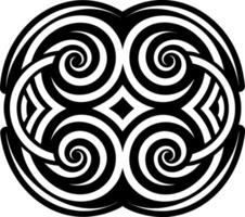 Double spiral icon in filled style vector