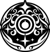 Mystic orb symbol icon in solid style vector