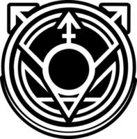 Mars symbol icon in solid style vector