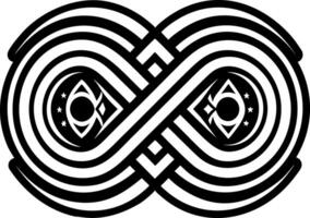 Infinity symbol icon in filled style vector