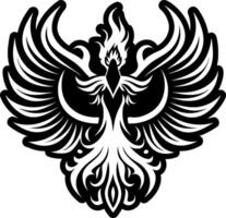 Phoenix rising symbol icon in glyph style vector