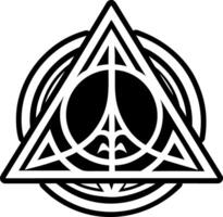A solid style icon of philosopher stone symbol vector