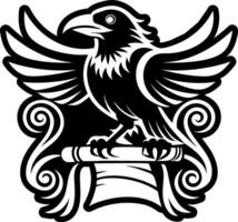 A filled style icon of raven symbol vector