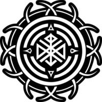 Rune energy symbol icon in solid style vector