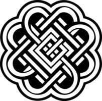 A filled style icon of sacred knot symbol vector