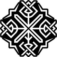A filled style icon of rune etchings symbol vector
