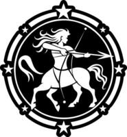 Sagittarius icon in glyph style vector