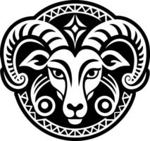 Aries ram icon in filled style vector