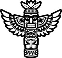 Totem pole icon in glyph style vector