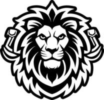 Lion head icon in filled style vector