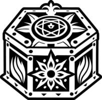 A filled style icon of altar box symbol vector