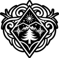 A filled style icon of aurora borealis symbol vector