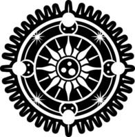 Cosmic symbol icon in solid style vector