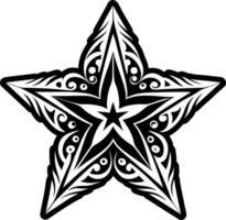 A solid style icon of cosmic starfish symbol vector