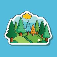 Tree design with natural background vector