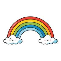 Rainbow realistic transparent in different shape isolated vector